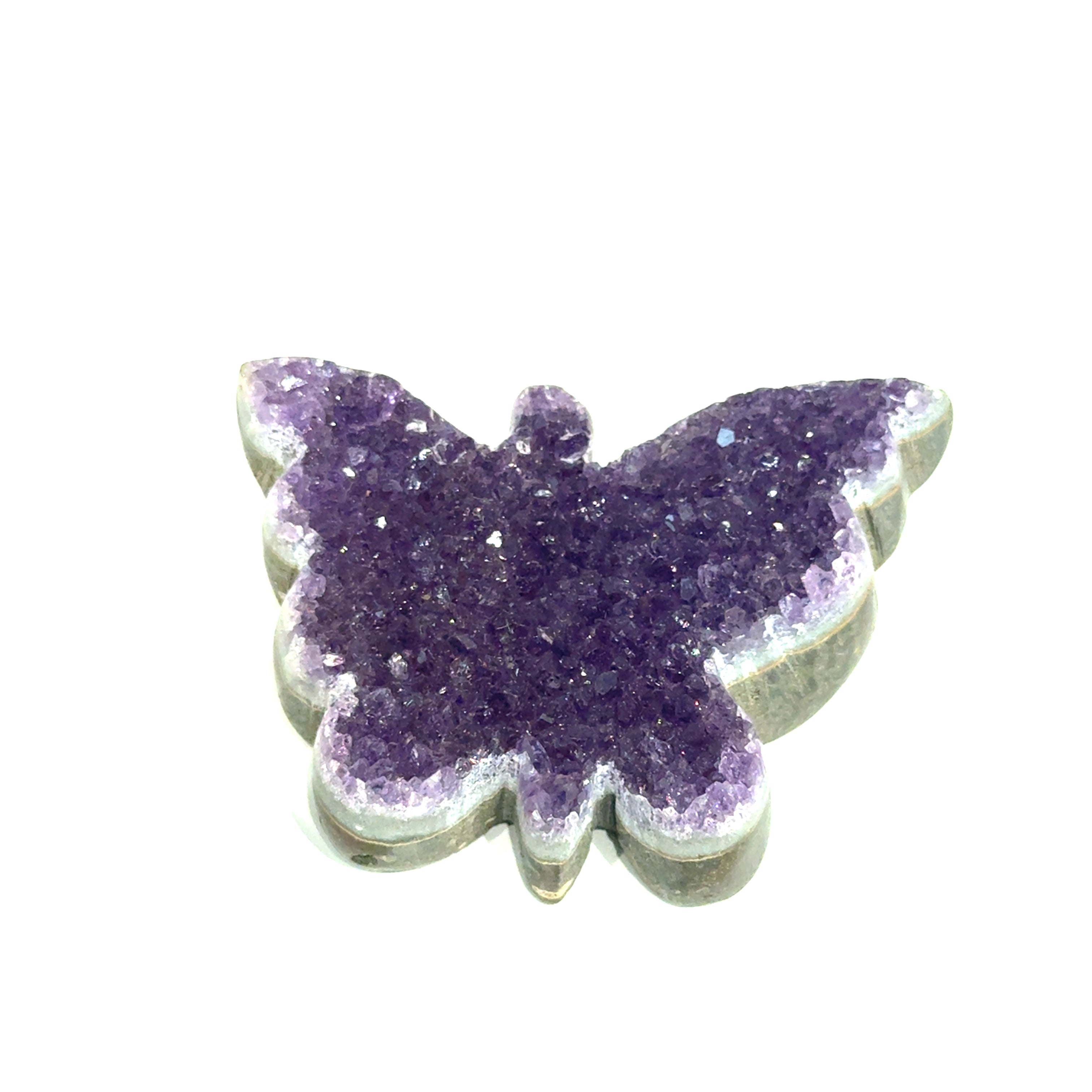 Amethyst Druzy Butterfly | Ethically Sourced Crystal for Divine Transformation, Spiritual Awakening & the Sacred Shimmer of Your Truest Self