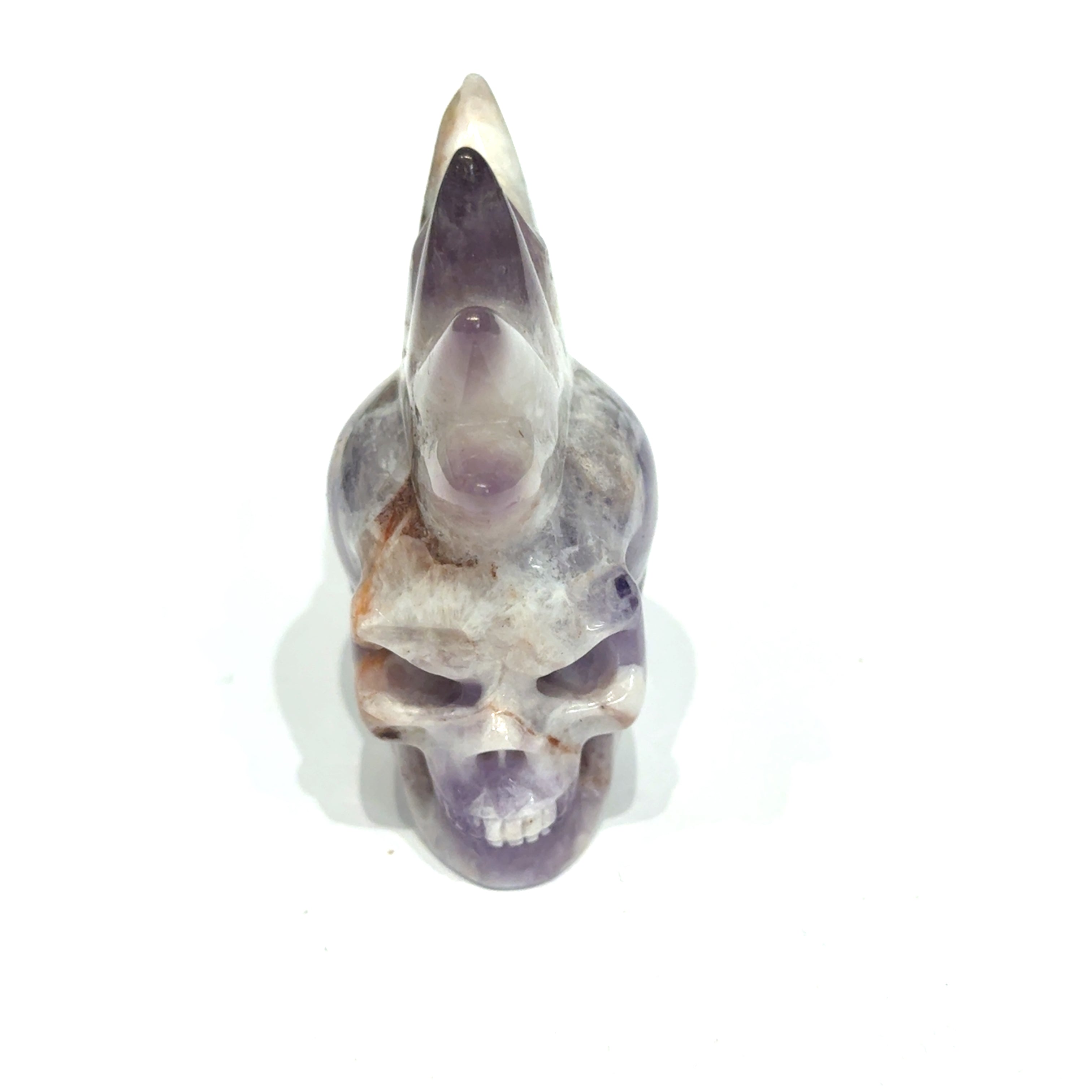 Trapiche Amethyst Mohawk Skull | Rare Sacred Geometry Crystal
