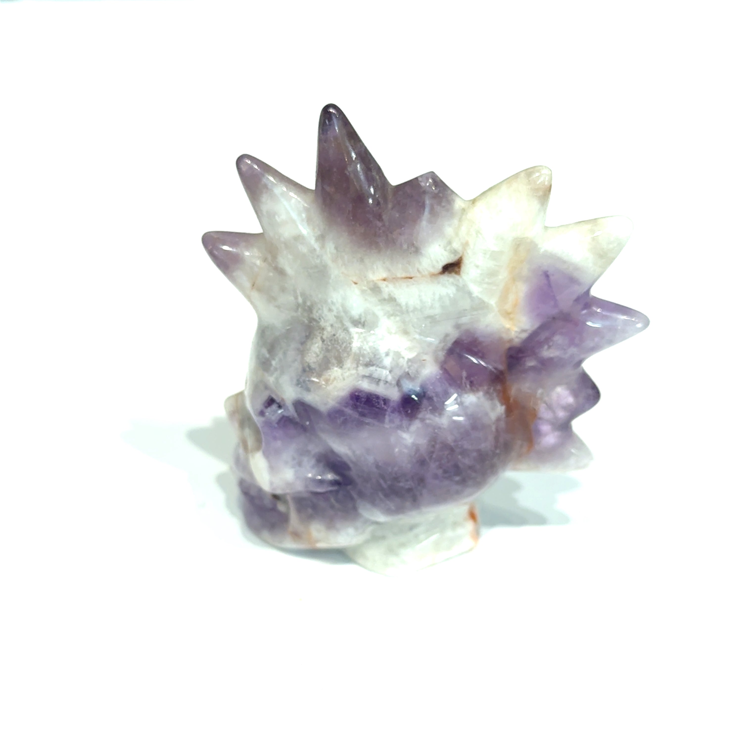 Trapiche Amethyst Mohawk Skull | Rare Sacred Geometry Crystal