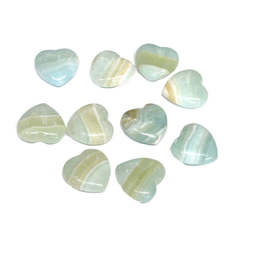 Green Calcite Heart Carving | The Stone of Heart Renewal and Gentle Transformation