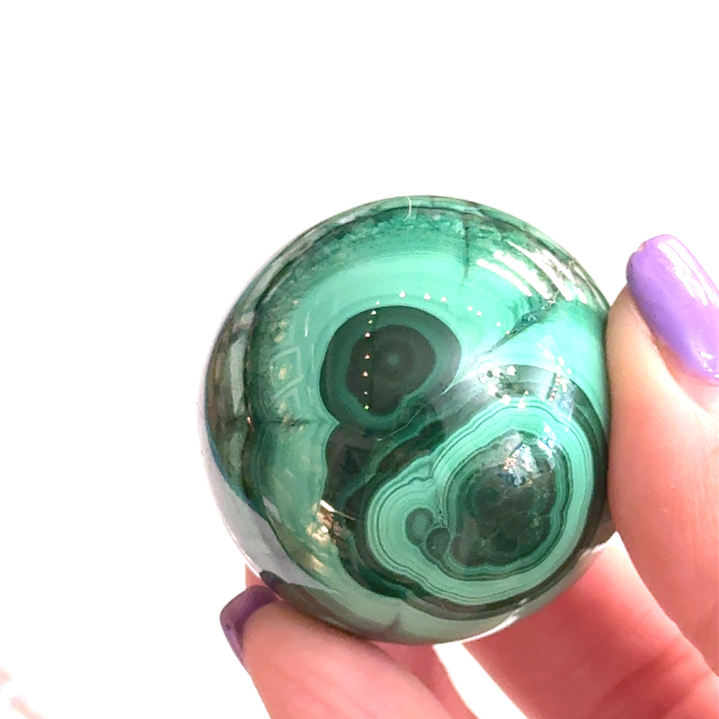 Malachite Sphere | Ethically Sourced Crystal for Transformation, Protection & Heart Healing