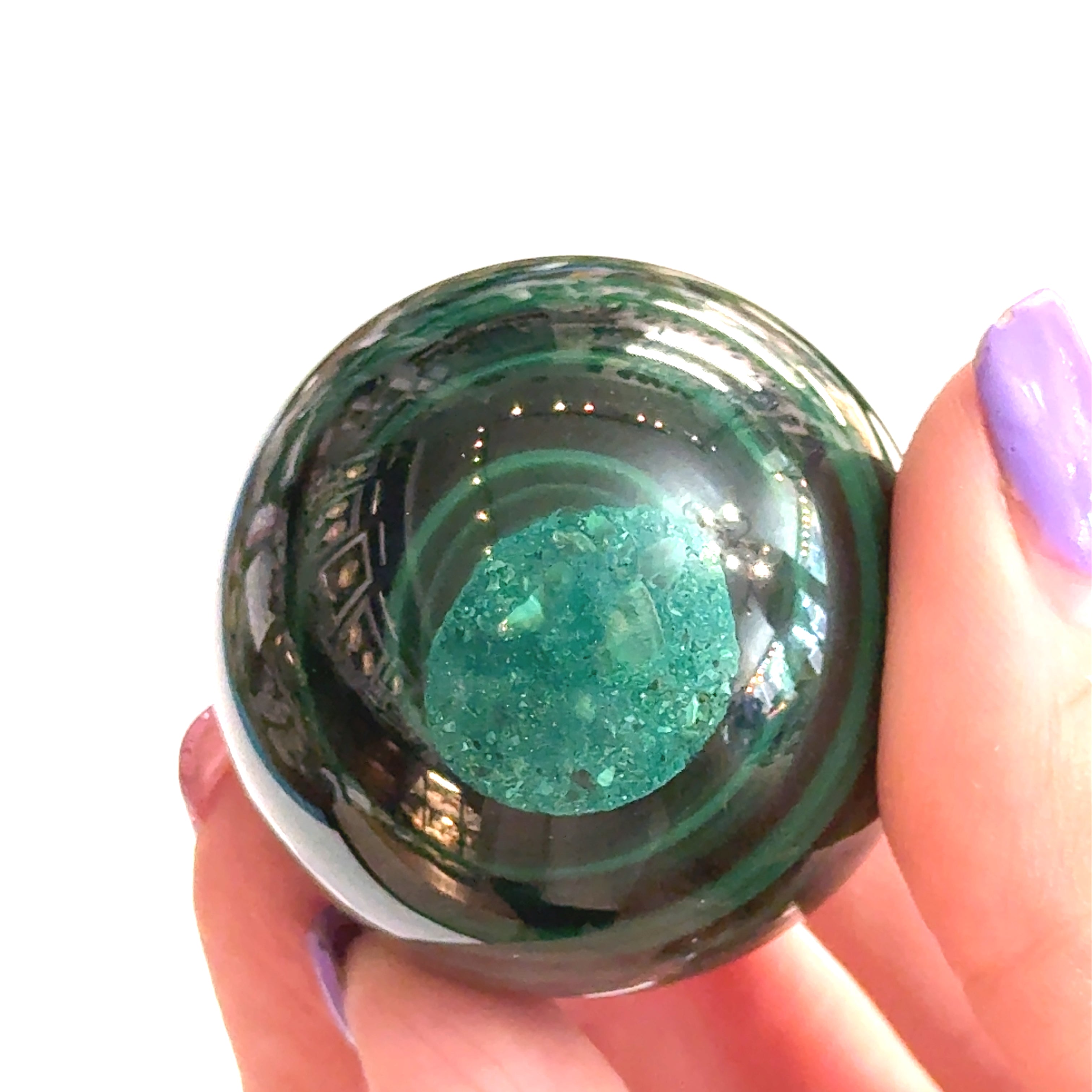 Malachite Sphere | Ethically Sourced Crystal for Transformation, Protection & Heart Healing
