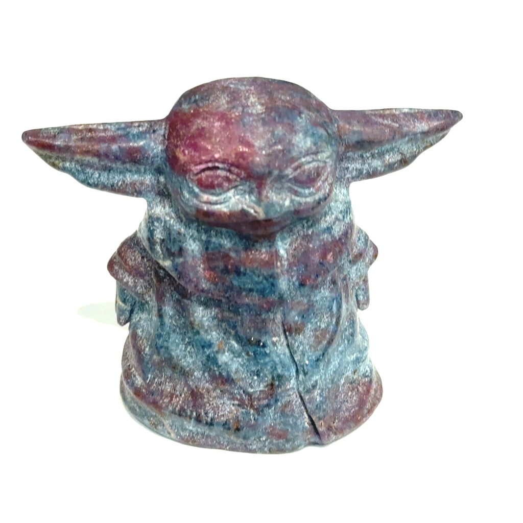 Ruby Kyanite Yoda Carving | Ethically Sourced Crystal for Passionate Wisdom, Courageous Love & Spiritual Alignment