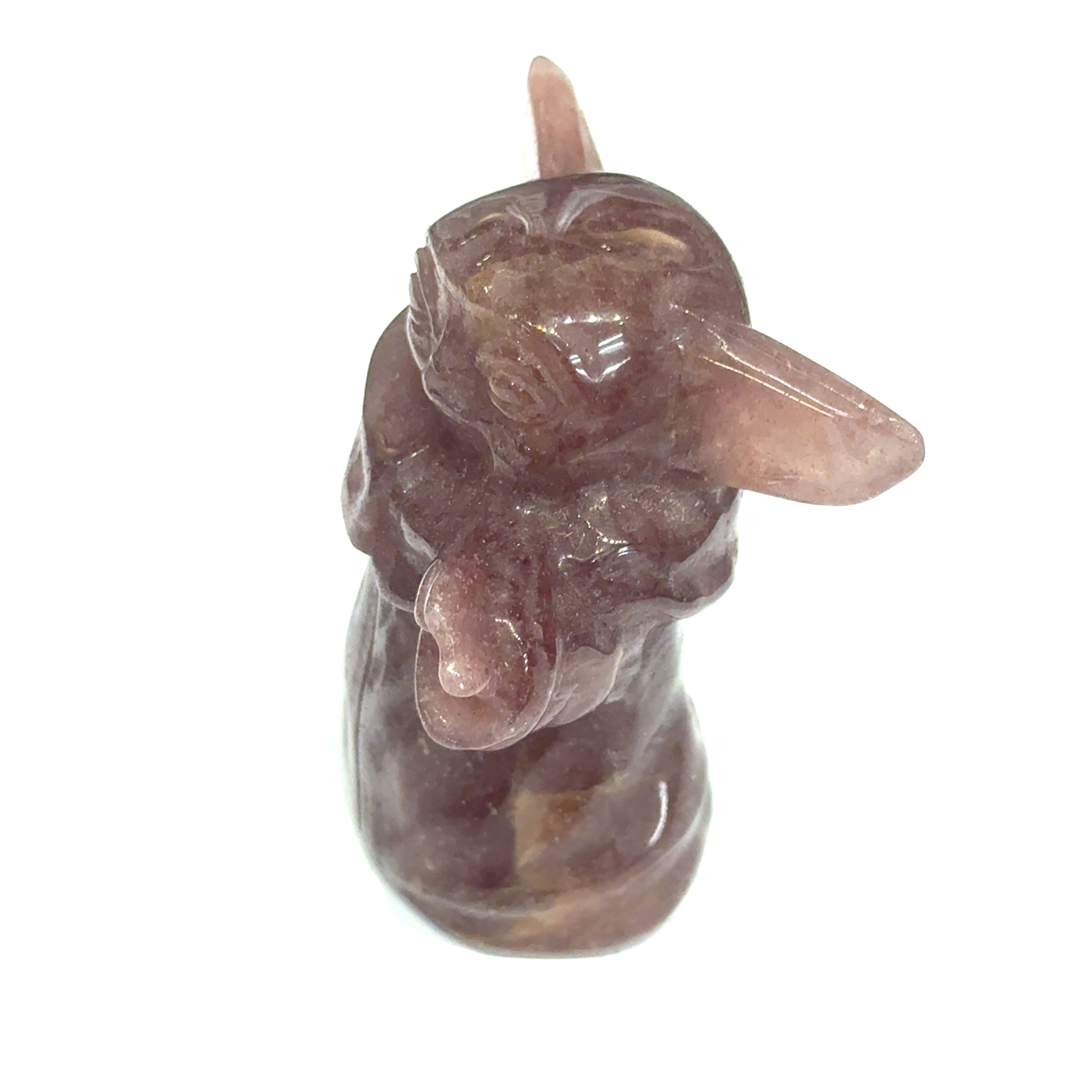 Strawberry Quartz Yoda Carving | Ethically Sourced Crystal for Universal Love, Joyful Wisdom & Playful Awakening