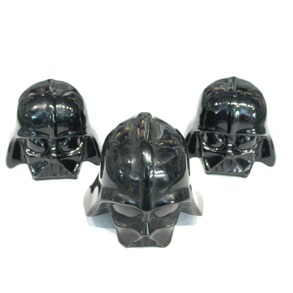 Darth Vader Black Obsidian Carving  | 2 Sizes | Hidden Jewel