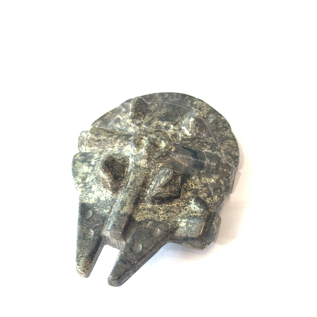 Star Wars Pyrite Crystal Carvings: Darth Vader, Yoda and the Millennium Falcon