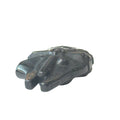Black Obsidian Millennium Falcon Carving Star Wars Crystal Collectible | Hand-Carved Black Obsidian