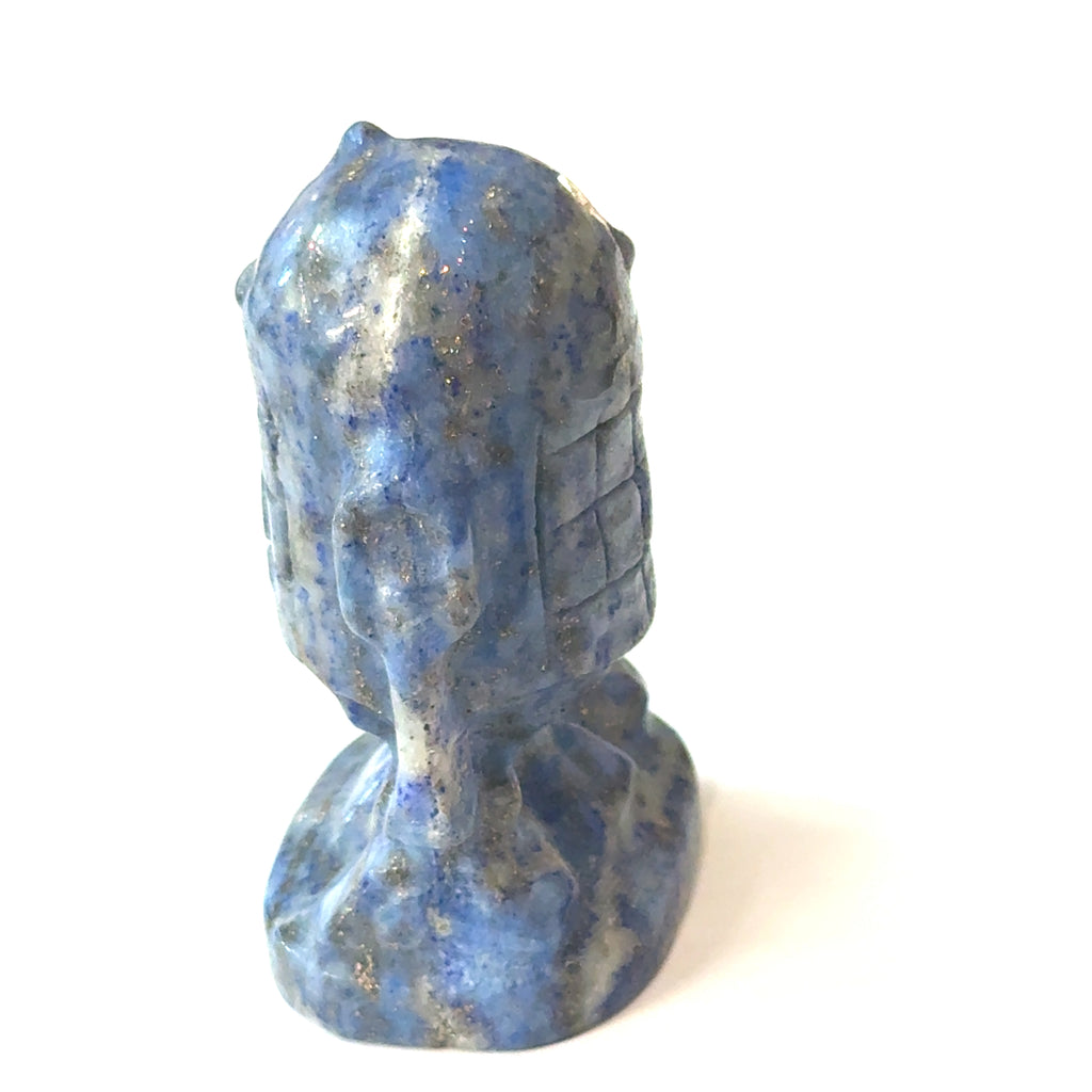 Sodalite R2-D2 Crystal Carving Star Wars Crystal Collectible | Hand-Carved Sodalite