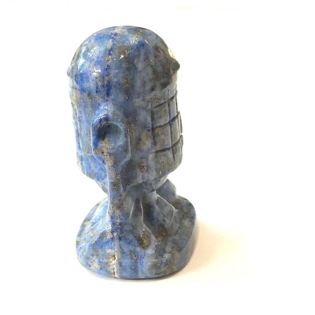 Sodalite R2-D2 Crystal Carving Star Wars Crystal Collectible | Hand-Carved Sodalite