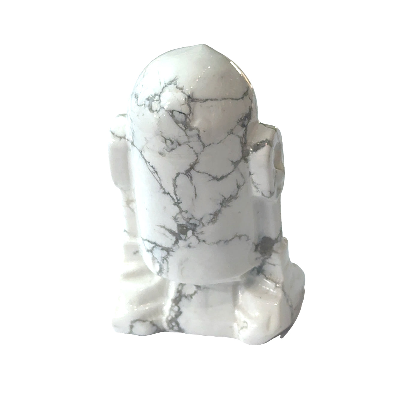 Howlite Gemstone R2D2 carving