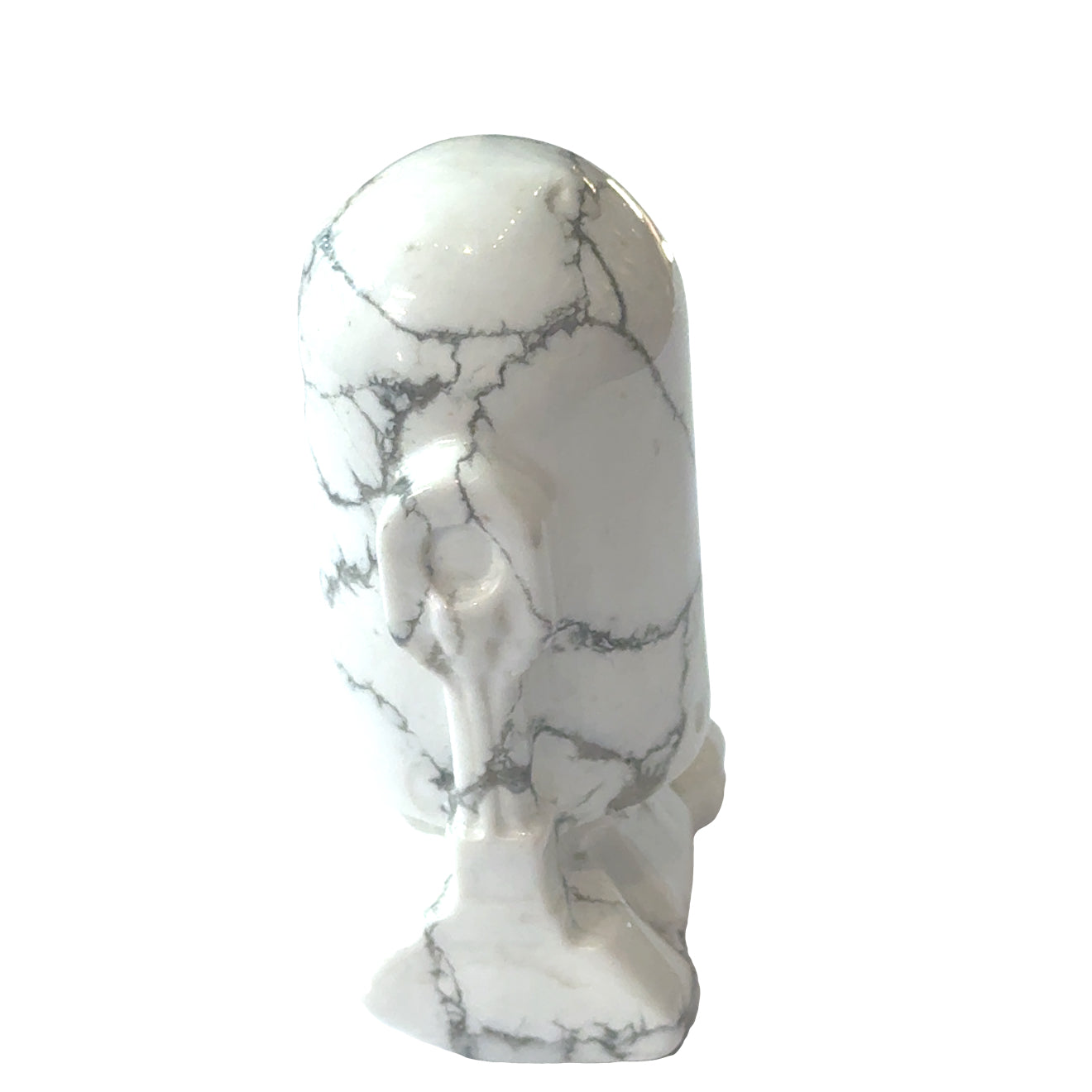 Howlite Gemstone R2D2 carving
