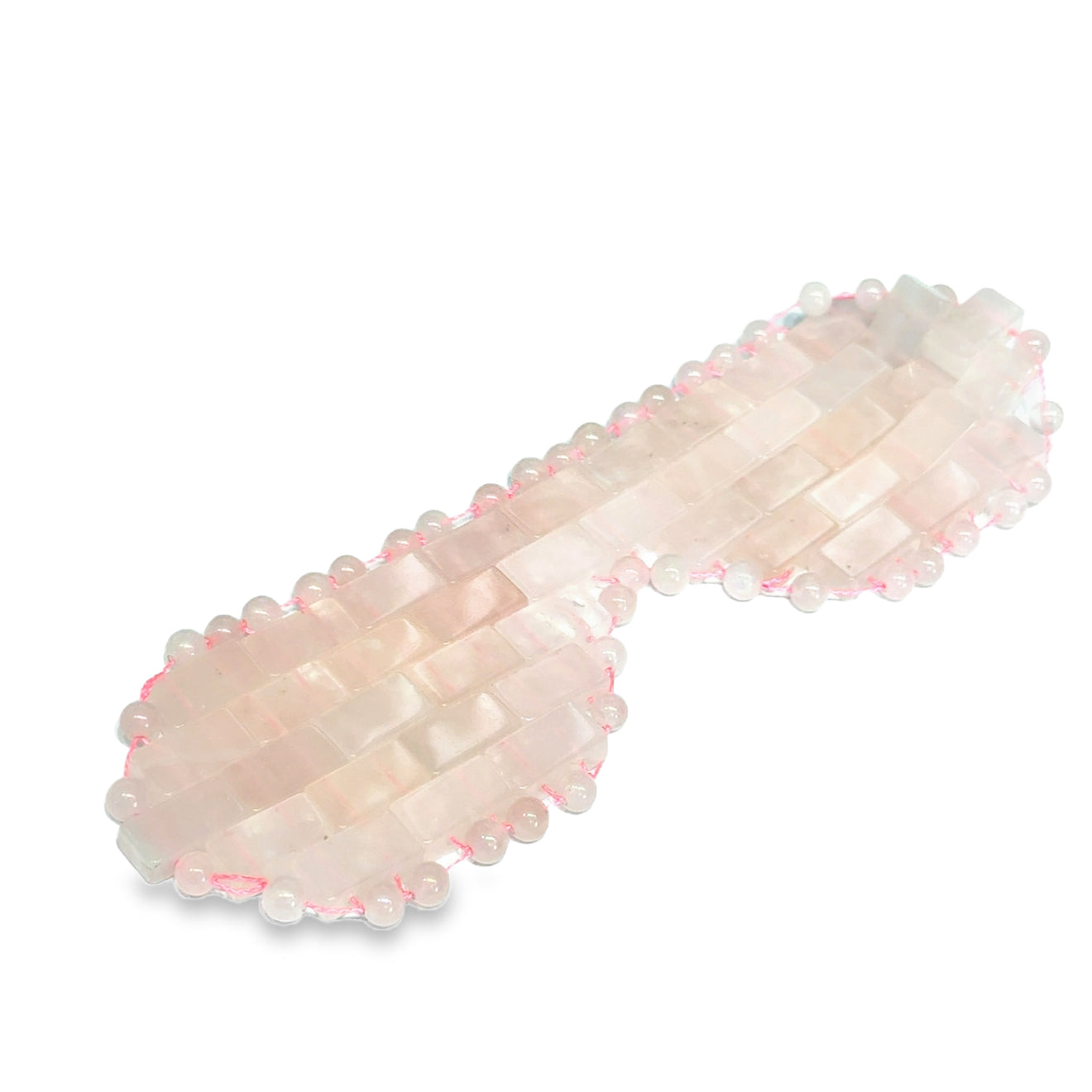 Gemstone Eye Mask: Rose Quartz, Green Aventurine, and White Jade Crystal Wellness Ritual Tool