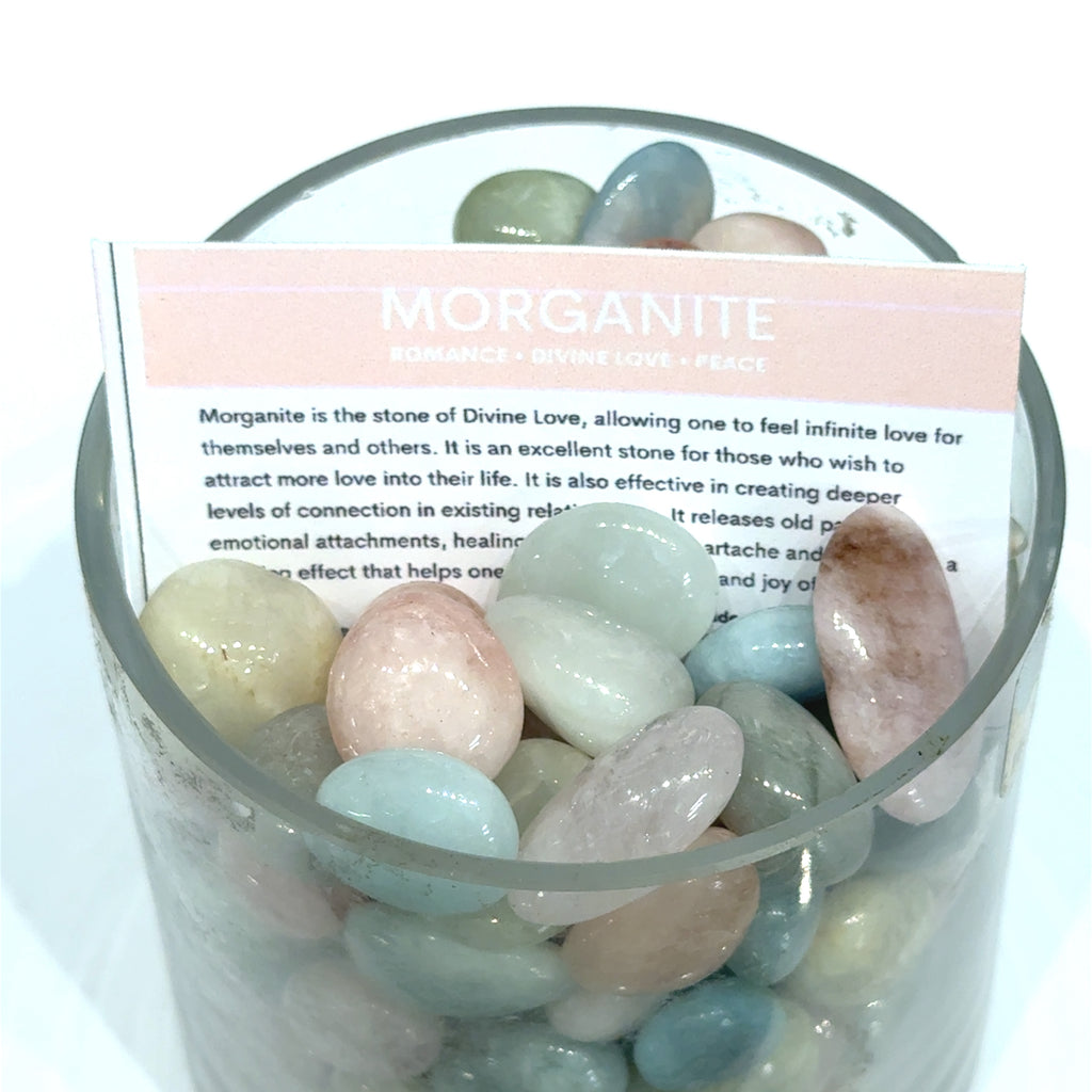 Morganite Tumbled Stone — Reiki Charged & Intuitively Selected