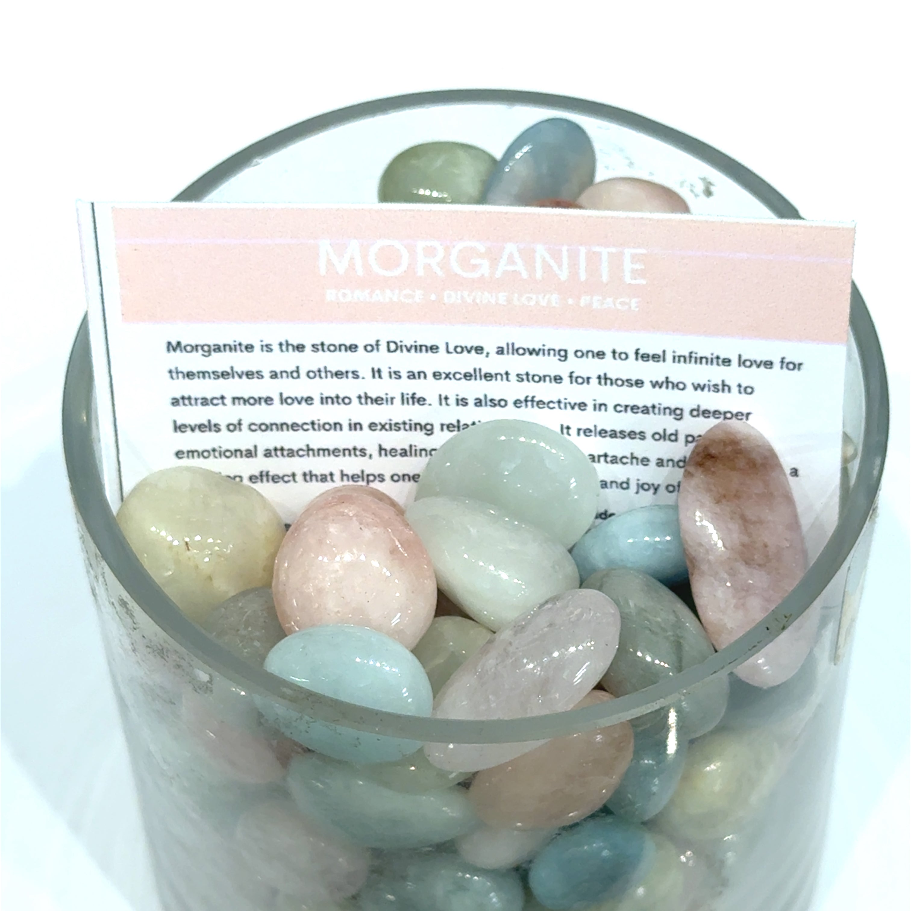 Morganite Tumbled Stone — Reiki Charged & Intuitively Selected