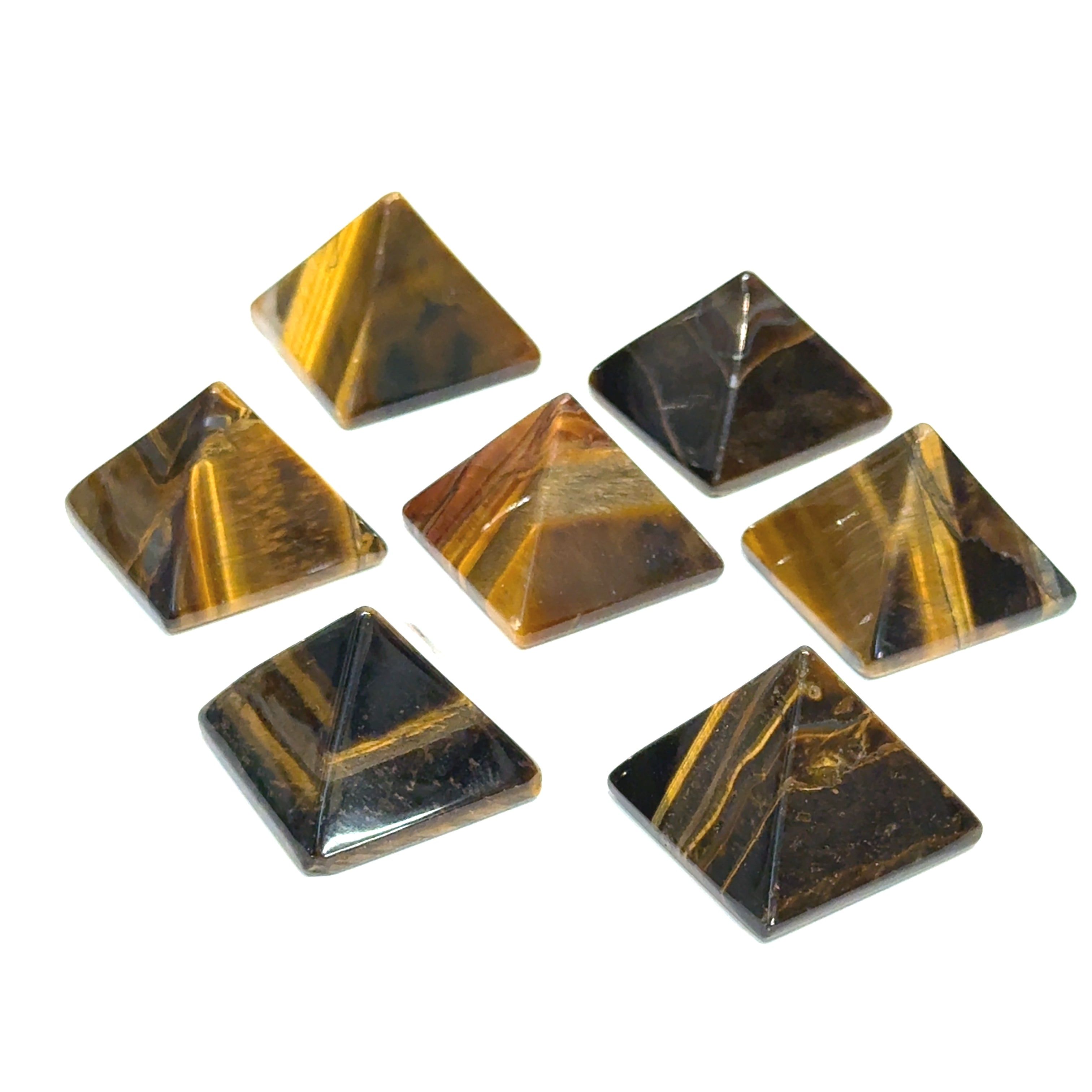 Golden Tiger Eye Gemstone Pyramid — Reiki Charged & Intuitively Selected