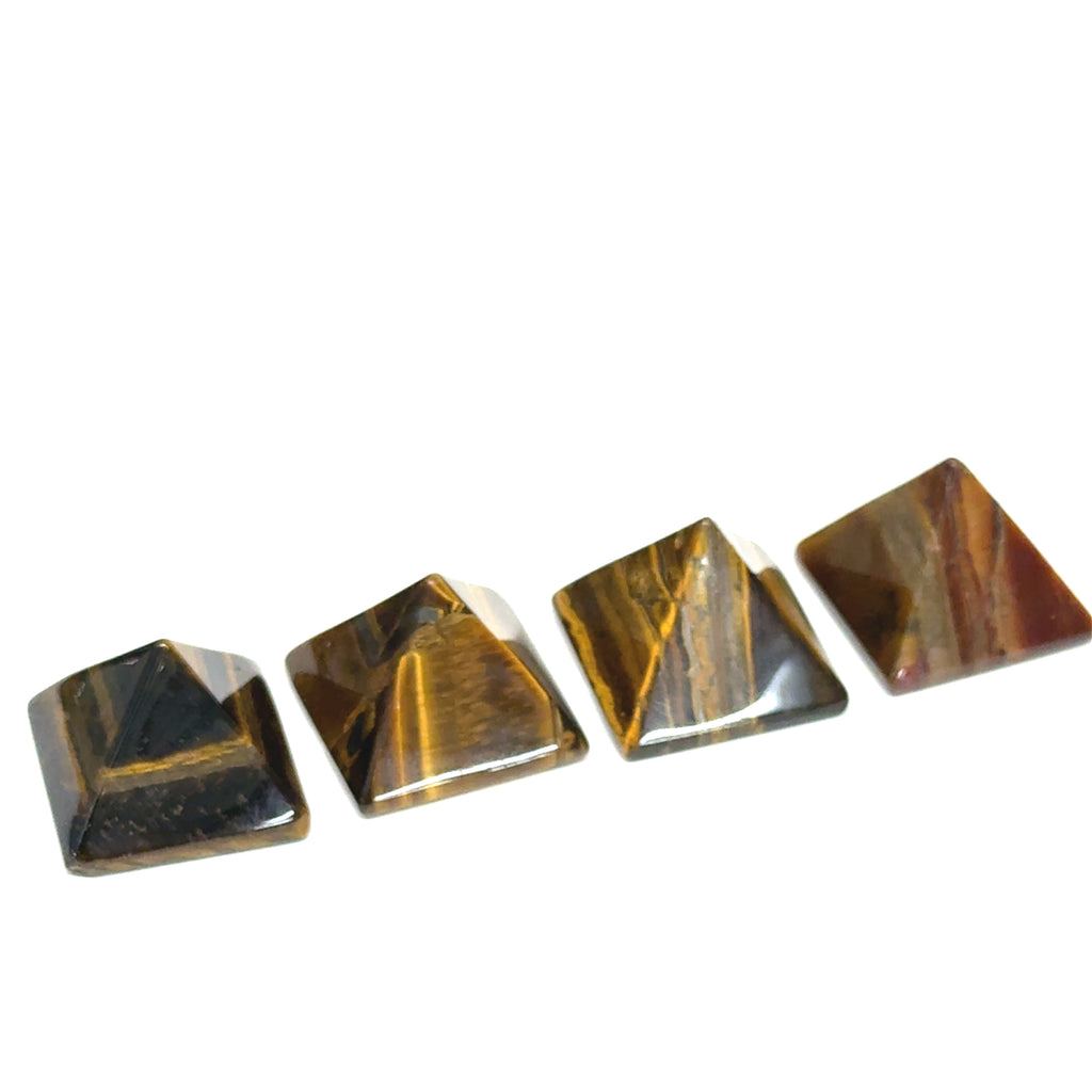 Golden Tiger Eye Gemstone Pyramid — Reiki Charged & Intuitively Selected