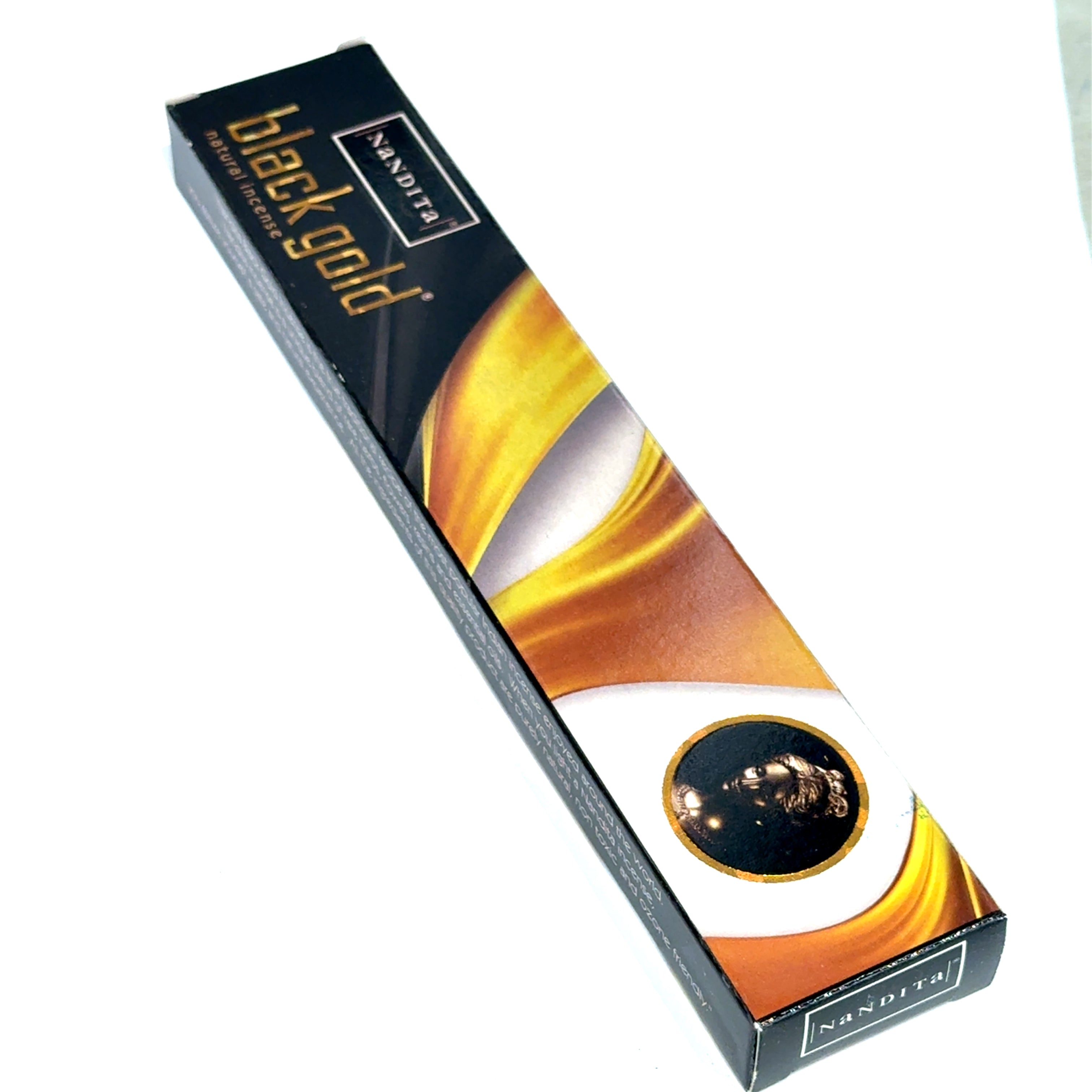Black Gold Nandita Natural Incense Sticks 15g · Handcrafted in India · Grounding, Mystery and Deep Transformation