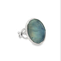 Aquamarine Gemstone Sterling Silver Ring size 7.25