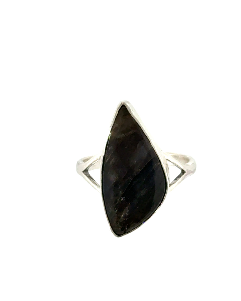 Labradorite Freeform Cabochon Sterling Silver Ring