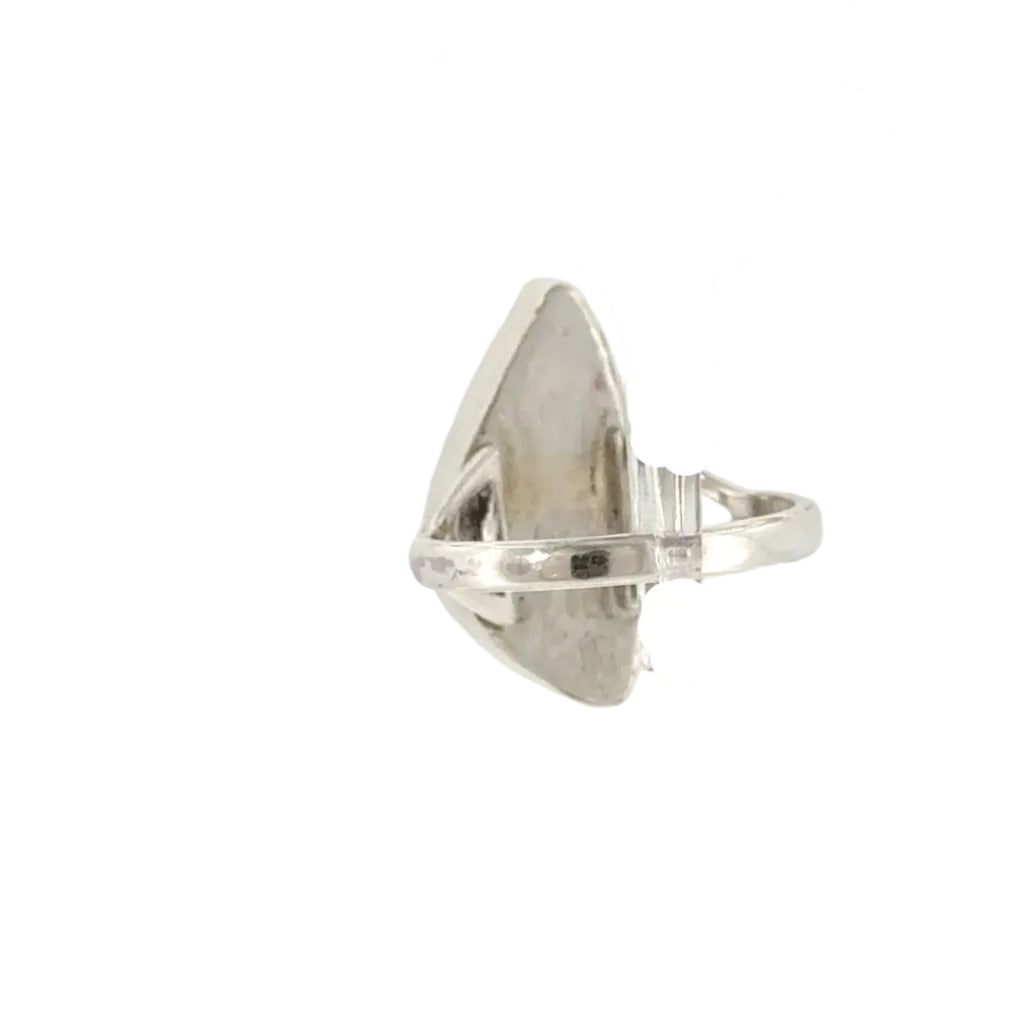 Labradorite Freeform Cabochon Sterling Silver Ring