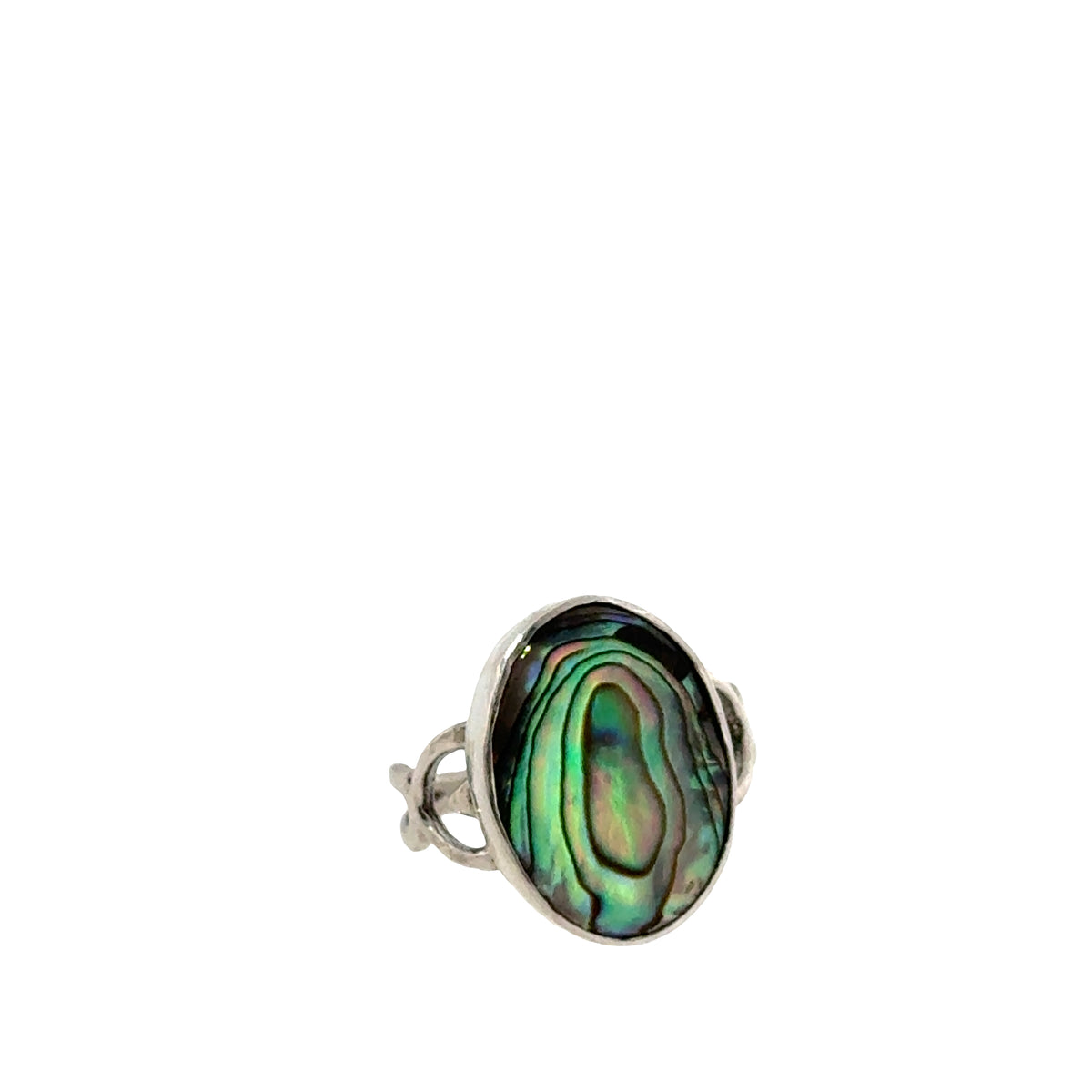Abalone Shell Gemstone Sterling Silver Ring size 7.5