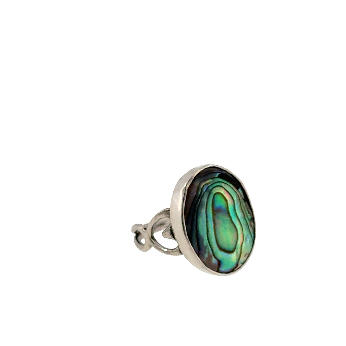Abalone Shell Gemstone Sterling Silver Ring size 7.5