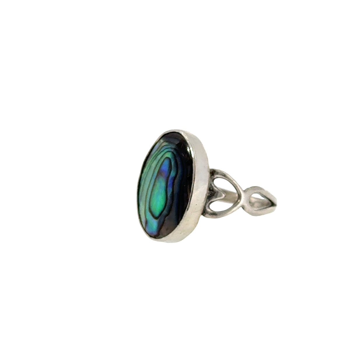Abalone Shell Gemstone Sterling Silver Ring size 7.5