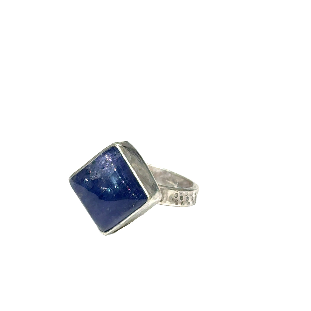 Tanzanite Sterling Silver Statement Ring, size 7