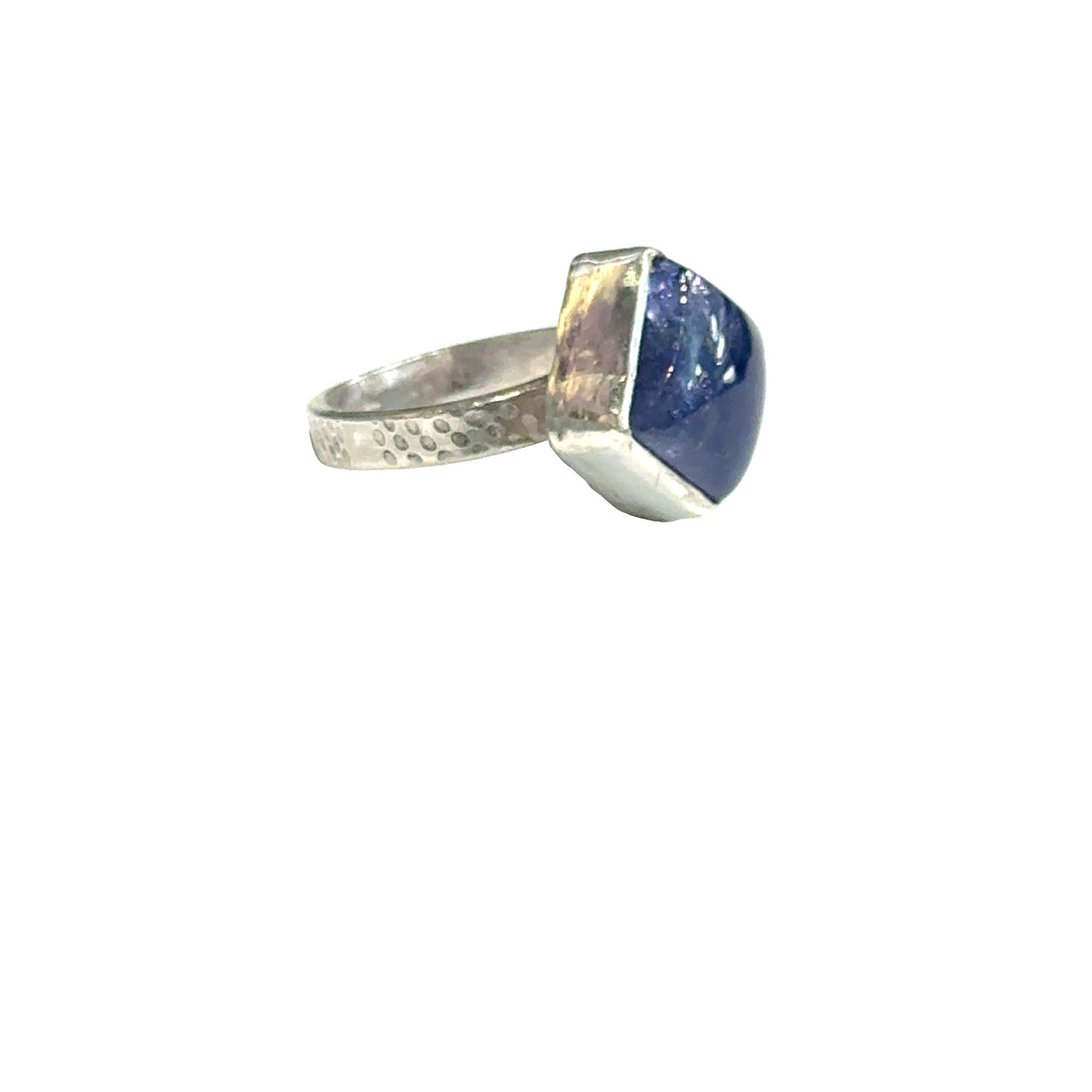 Tanzanite Sterling Silver Statement Ring, size 7
