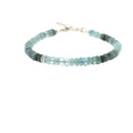 Aquamarine &  Moss Agate Bracelet | Sterling Silver Toggle