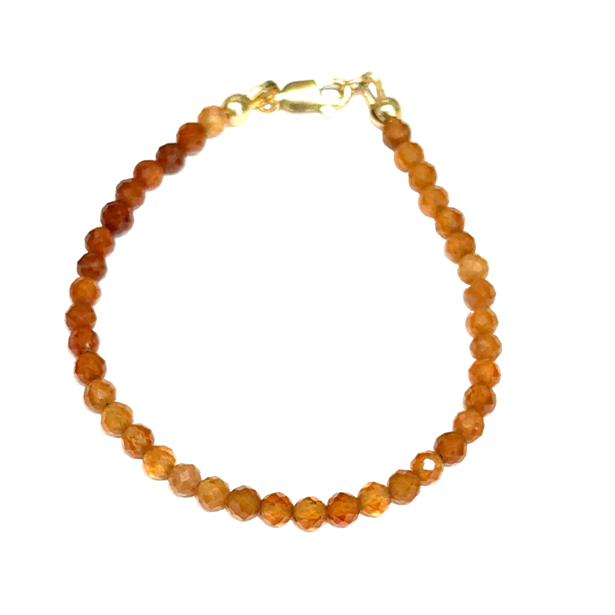 Hessonite Garnet Gemstone Beaded Bracelet | Handmade Gold-Filled Toggle | Hidden Jewel of the South End