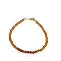 Hessonite Garnet Gemstone Beaded Bracelet | Handmade Gold-Filled Toggle | Hidden Jewel of the South End