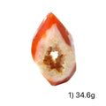 Mini Carnelian Druzy Flame | Hand-Selected Gemstone Flame | Hidden Jewel of the South End