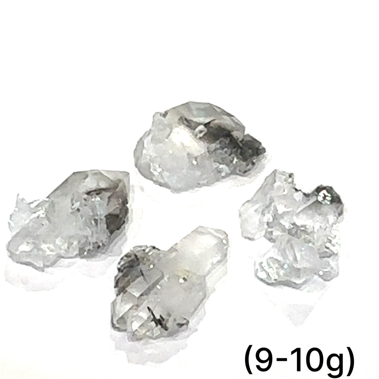 Unique Brookite in Quartz crystal with natural variations and metaphysical properties (9-10g) on white front overview