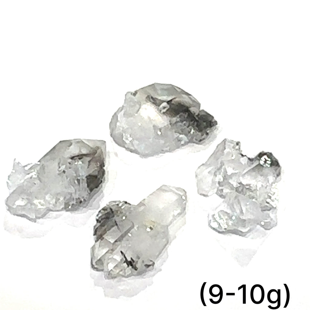 Unique Brookite in Quartz crystal with natural variations and metaphysical properties (9-10g) on white front overview