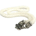Rainbow Moonstone crocheted necklace, AAA+ grade faceted Rainbow Moonstone
