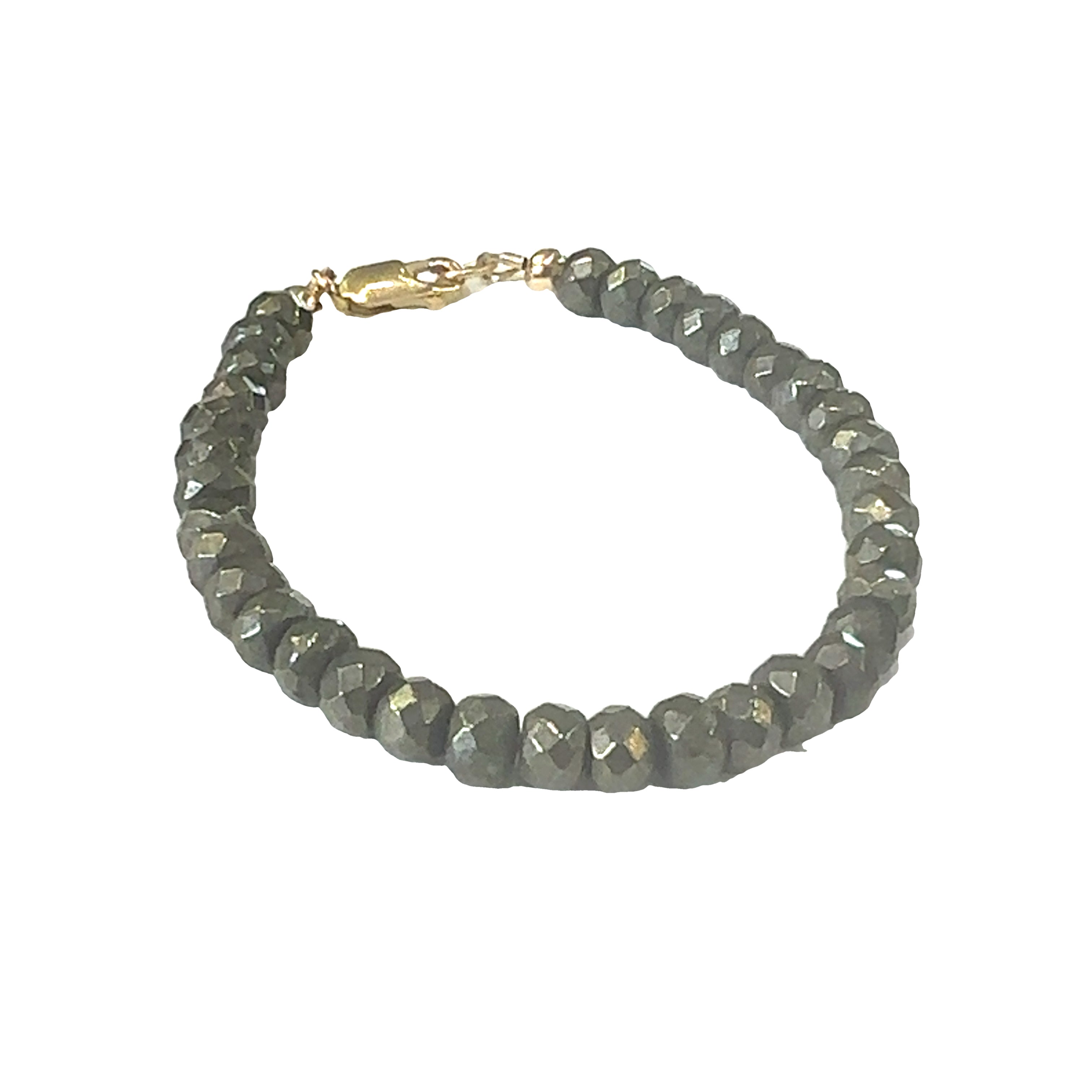 Pyrite gemstone bracelet, beaded  gemstone bracelet, jewelry