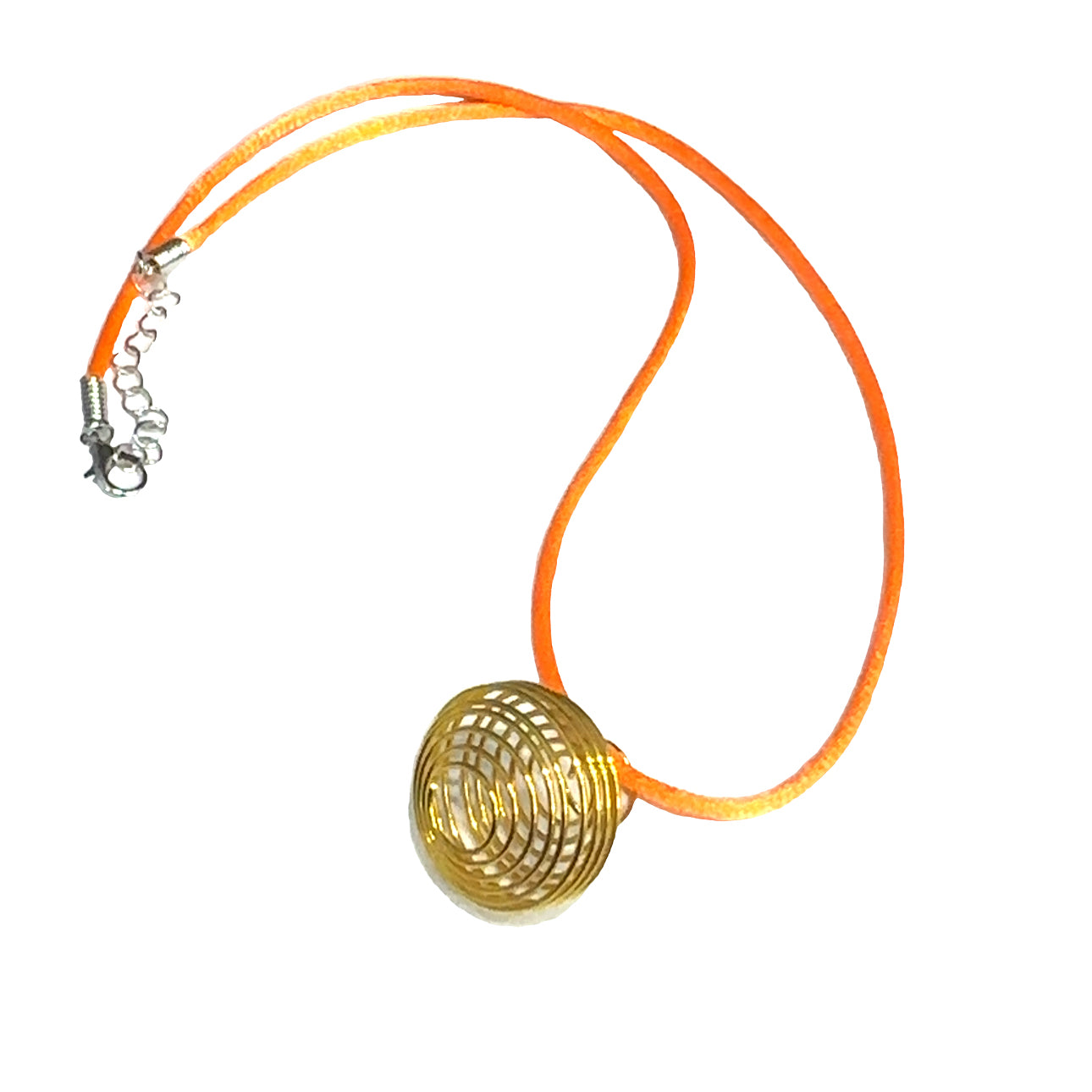 necklace, Ratail cord necklace and gemstone cage