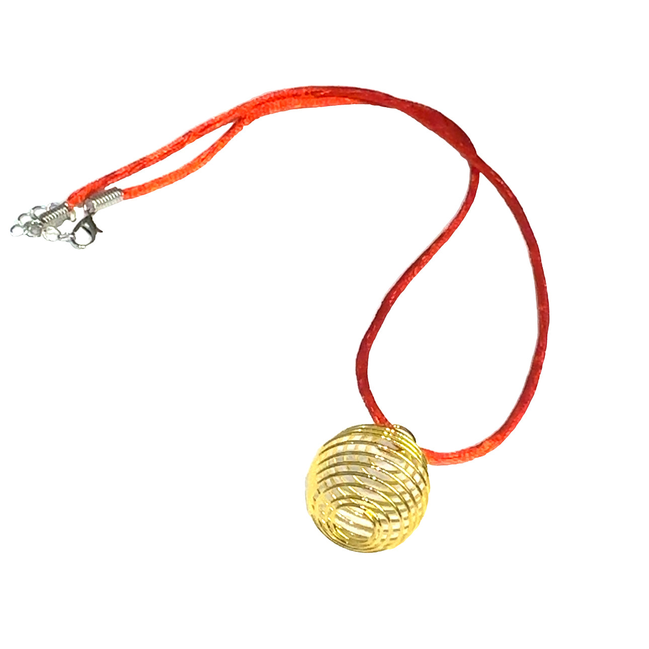 necklace, Ratail cord necklace and gemstone cage