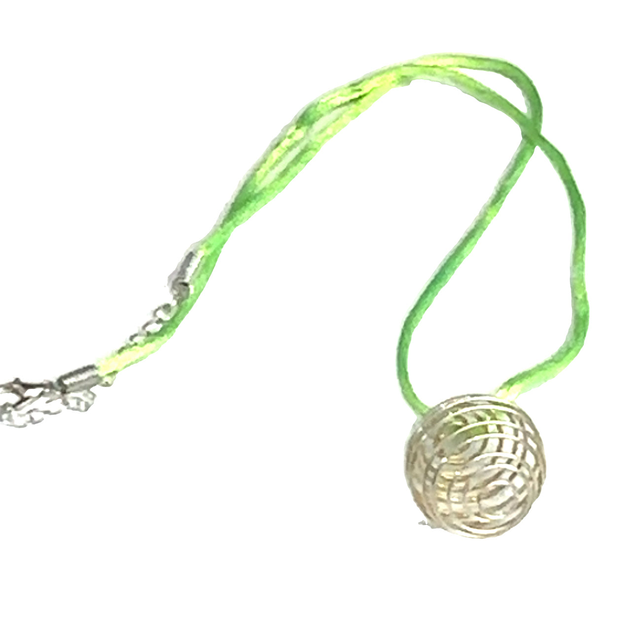 necklace, Ratail cord necklace and gemstone cage