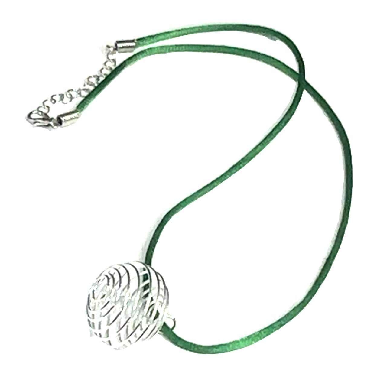 necklace, Ratail cord necklace and gemstone cage