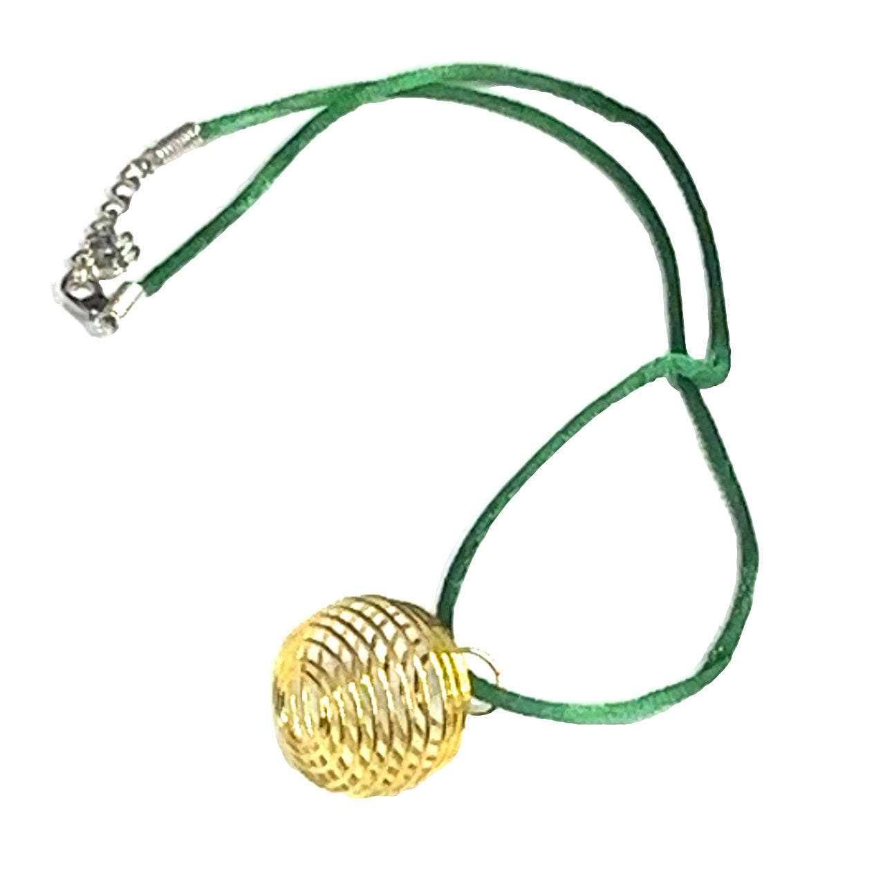 necklace, Ratail cord necklace and gemstone cage