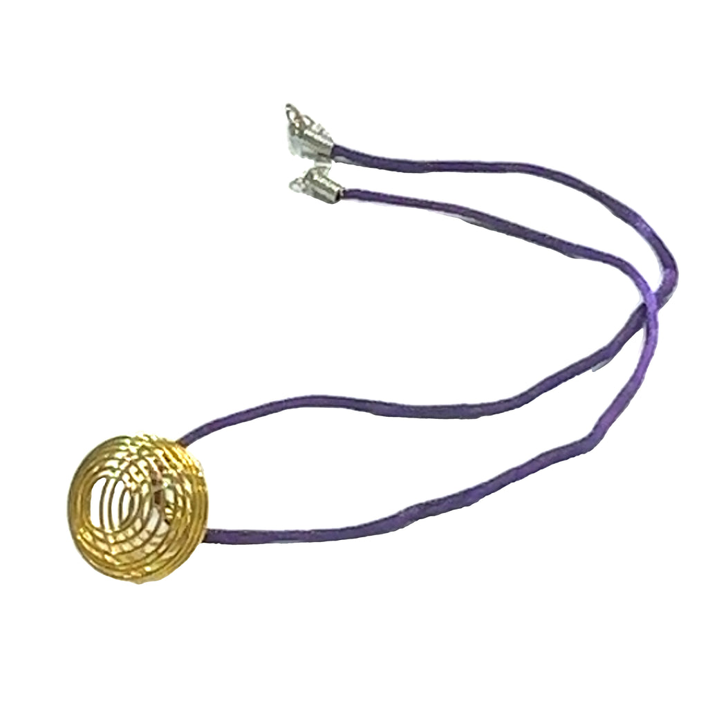necklace, Ratail cord necklace and gemstone cage