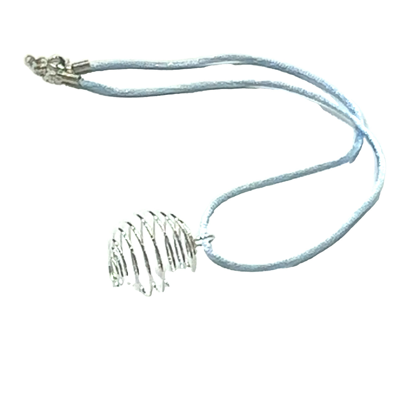 necklace, Ratail cord necklace and gemstone cage