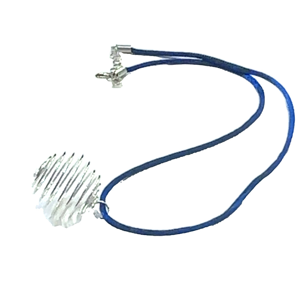 necklace, Ratail cord necklace and gemstone cage