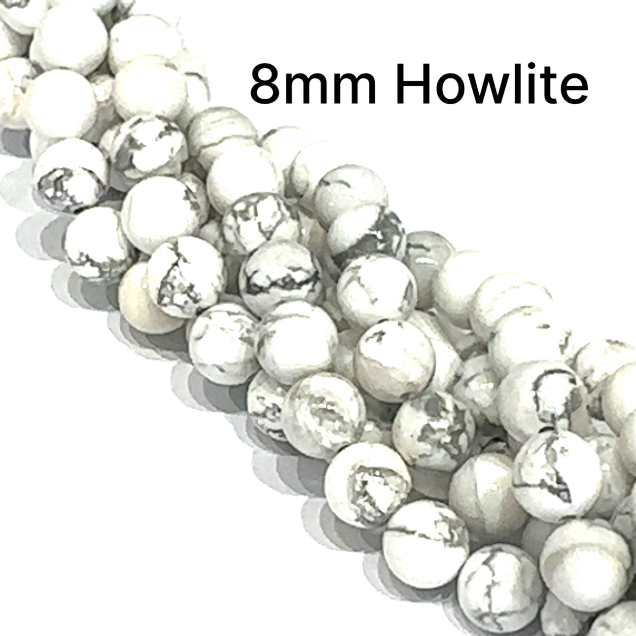 White Howlite Gemstone Strands, Jewelry supplies
