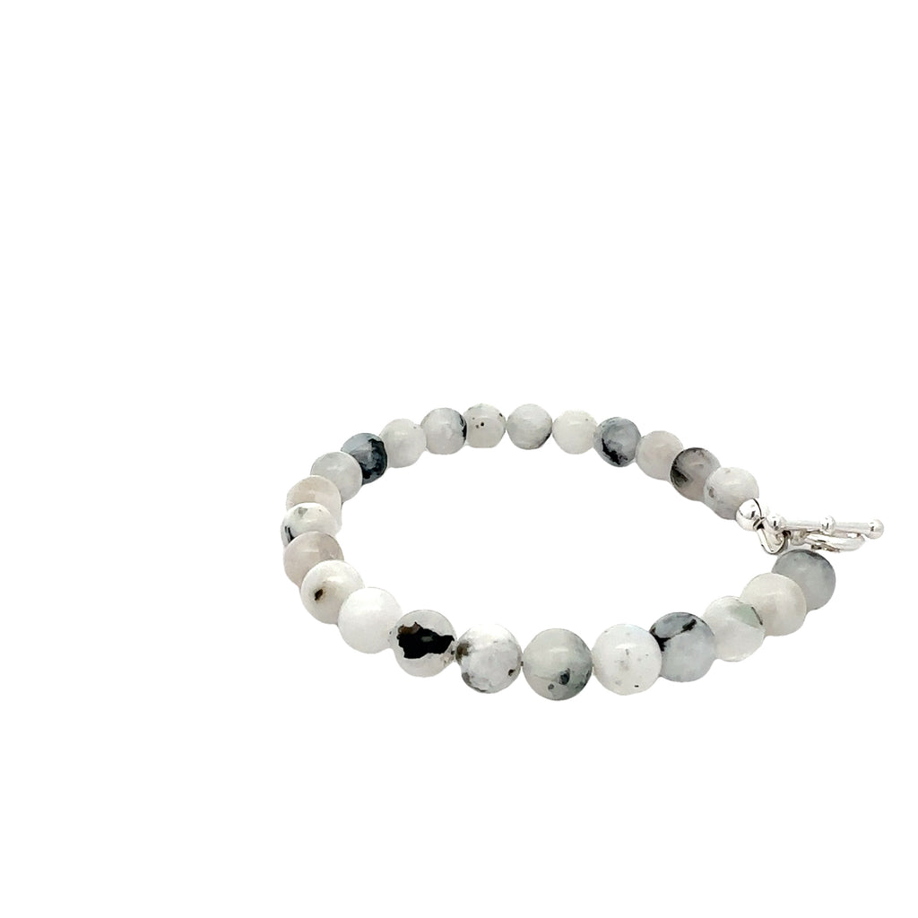Rainbow Moonstone gemstone bracelet, beaded bracelet, jewelry