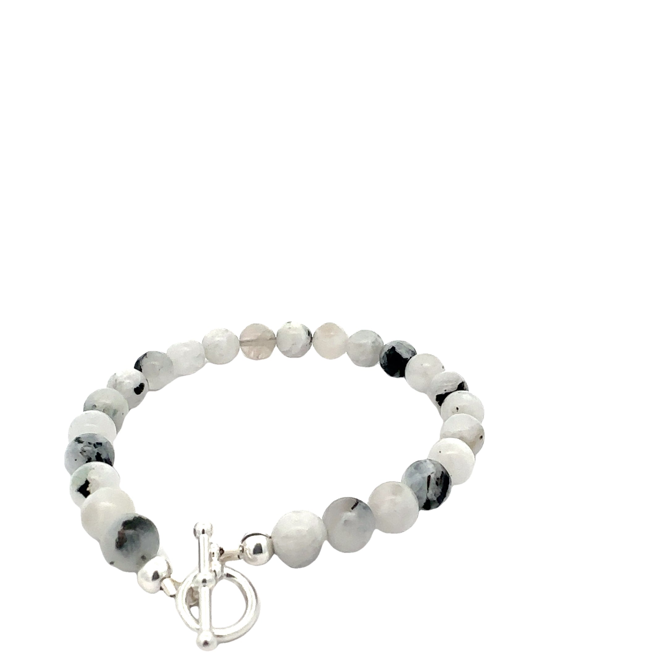 Rainbow Moonstone gemstone bracelet, beaded bracelet, jewelry