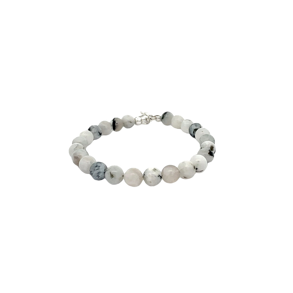 Rainbow Moonstone gemstone bracelet, beaded bracelet, jewelry