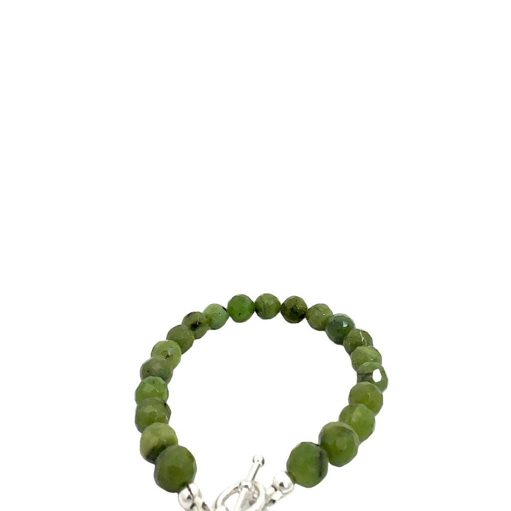 Green Jade (Canadian) Gemstone Beaded Bracelet